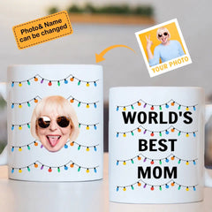 World's Best Mom Dad Funny Custom Face - Personalized Photo Mug