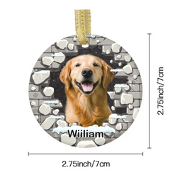 Personalized Ceramic Photo Ornament - Christmas gift