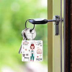 Personalized Fiberboard Keychain - A Wise Doctor Once Wrote - Appreciation Gift For Doctor