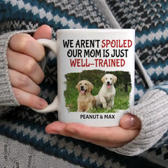 Personalized Custom Coffee Mug For Pet Owner - Well Trained Mom Photo