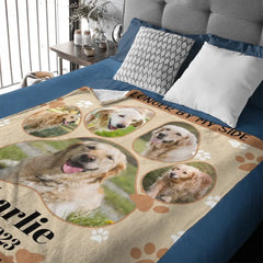 Personalized Memorial Blanket For Pet Lover Custom Photo - No Longer By My Side But Forever In My Heart