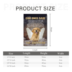 Personalized Custom Photo Angel Pet Canvas Wall Art - God Once Said Shepherd With Wings