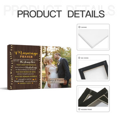 Personalized Canvas Custom Photo Marriage Prayer - Anniversary Wedding Couples Gifts