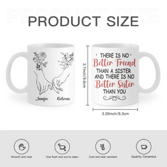 Bestie BFF Personalized Custom Mug  - There Is No Better Sister Than You