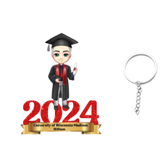 Personalized Graduation Acrylic Character Keychain