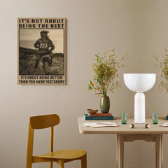 Personalized Canvas For Biker - IT'S NOT ABOUT BEING THE BEST