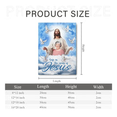 Memorial Gifts Personalized Canvas - Safe In The Arms Of Jesus