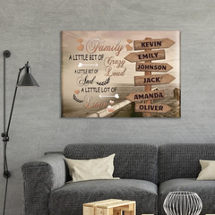 Personalized Canvas - Family A Little Bit Of Crazy