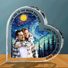 Personalized Photo artistic background Acrylic Plaque - From Our First Kiss Till Our Last Breathe