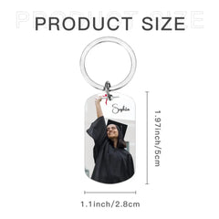 Custom Photo Graduation Keychain - It's Been Fun But I'm Glad We're Done - Gift For Graduates