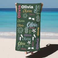 Personalized Name Lovely Kid Towel for Summer & Beach