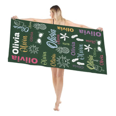 Personalized Name Lovely Kid Towel for Summer & Beach