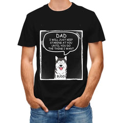 Personalized Custom Unisex T-shirt - We Will Just Keep Staring At You - Gift For Pet Owners