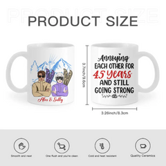 Personalized Mug For Couples - Older Couple Annoying Each Other