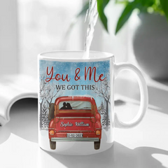 Personalized Valentine Couple Mug - You And Me We Got This Winter Season Truck