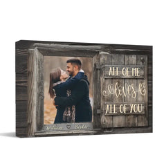 Personalized Canvas Wall Art - Gift For Couples, Husband Wife