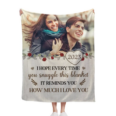 Personalized Photo Blanket - It Reminds You How Much I Love You