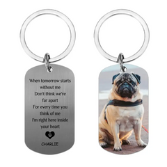 Personalized Keychains - Pet Memorial Gifts Cat And Dog Keychain