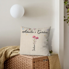 Family Personalized Custom Pillow - Grandma's Garden