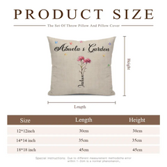 Family Personalized Custom Pillow - Grandma's Garden