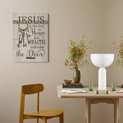 Personalized Jesus is The Key To Heaven Canvas Wall Art