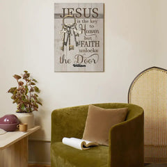 Personalized Jesus is The Key To Heaven Canvas Wall Art