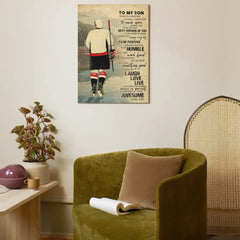 Custom Personalized Ice Hockey Canvas Wall Art - Hockey Gifts, Gifts For Hockey Players And My Son