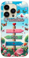 Personalized Phone case - Grandma Spring Garden Signpost