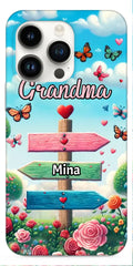 Personalized Phone case - Grandma Spring Garden Signpost