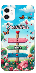 Personalized Phone case - Grandma Spring Garden Signpost