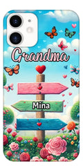 Personalized Phone case - Grandma Spring Garden Signpost