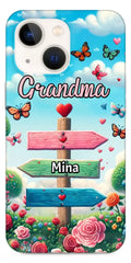 Personalized Phone case - Grandma Spring Garden Signpost