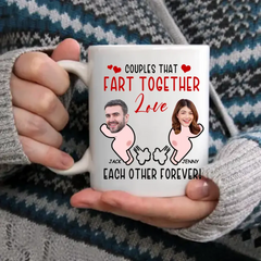 Funny Custom Face Coffee Mug - Love Each Other Forever, Valentine's Gifts