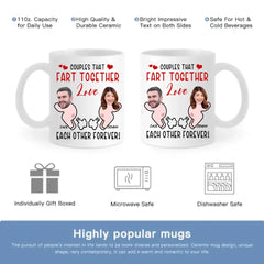 Funny Custom Face Coffee Mug - Love Each Other Forever, Valentine's Gifts