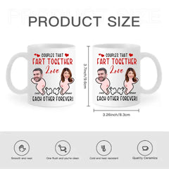 Funny Custom Face Coffee Mug - Love Each Other Forever, Valentine's Gifts