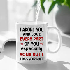 I Adore You Personalized Mug - Couple Gift, Valentine's Gift