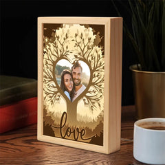 Couple Personalized Custom Frame Light Box - Custom Photo My Love