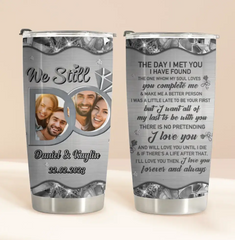 Custom Photo Personalized Couple Tumbler - Anniversary Gift Idea For Couple