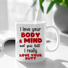 I Really Love Your Butt Personalized Mug, Funny Gift For Couple