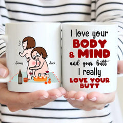 I Really Love Your Butt Personalized Mug, Funny Gift For Couple