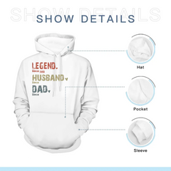 Family Personalized Custom Unisex T-shirt Hoodie - Legend, Husband, Dad And Papa Since