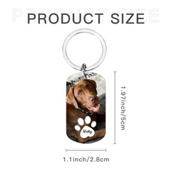 When You Miss Me Have No Fear Personalized Aluminum Keychain Gift For Family,Dog Lovers,Cat Lovers