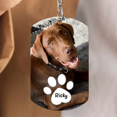 When You Miss Me Have No Fear Personalized Aluminum Keychain Gift For Family,Dog Lovers,Cat Lovers