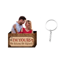 Personalized Photo Couple Keychain-I'm Yours No Returns Or Refunds，Couple Gift - Joliny