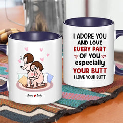 I Love You Personalized Colorful Mug - Couple Gift, Valentine's Day Gift