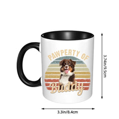 Custom Photo Pawperty Of - Gift For Dog Lovers - Personalized Mug