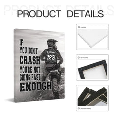 Personalized Custom Motocross Canvas Wall Art - If You Don't Crash You're Not Going Fast Enough