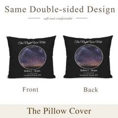 Under This Sky It All Began - Personalized Photo Upload Custom Sky Star Map Pillow