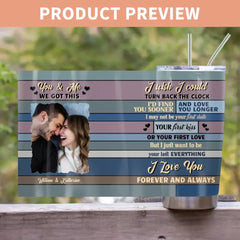 Personalized Tumbler - Custom Photo Couple Turn Back The Clock