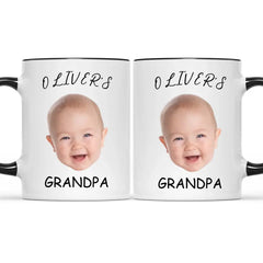 Personalized Baby Face Photo Mug For Mommy Daddy Grandpa Grandma